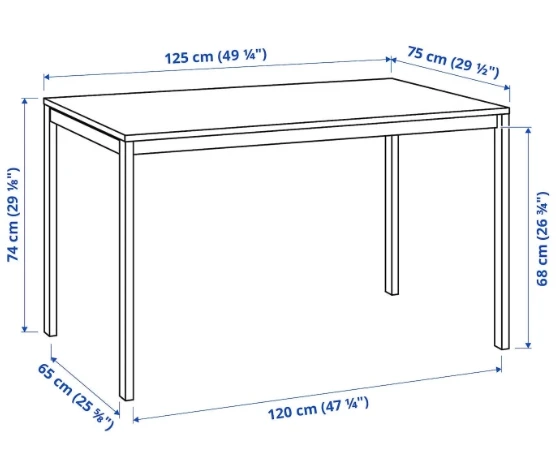 IKEA Linnmon / Adils White Desk - photo 3