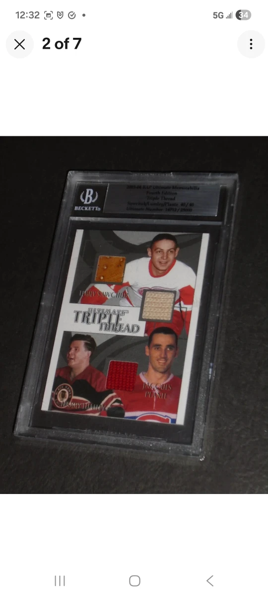 2003-04 BAP Ultimate Hockey Card/Plante/Sawchuk/Lumley - photo 2