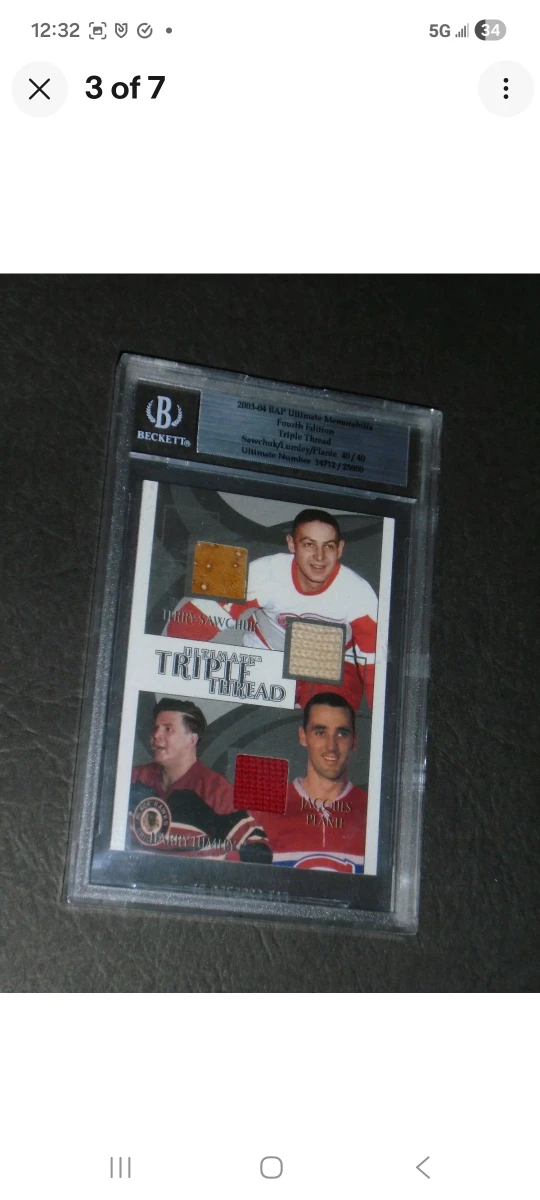 2003-04 BAP Ultimate Hockey Card/Plante/Sawchuk/Lumley - photo 3