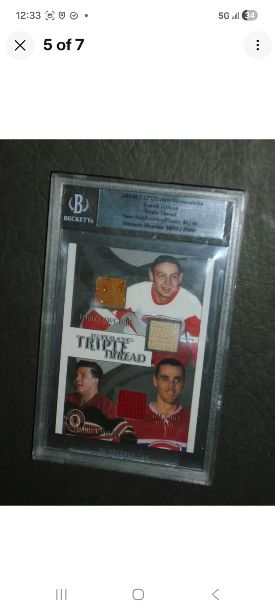 2003-04 BAP Ultimate Hockey Card/Plante/Sawchuk/Lumley - photo 4