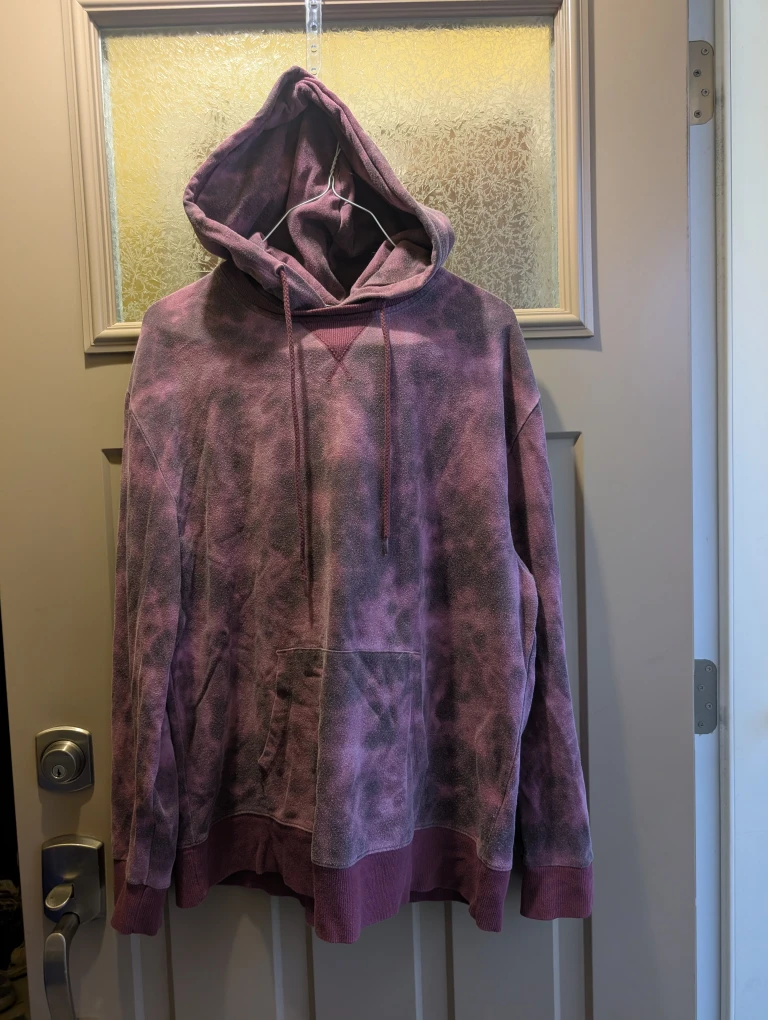 Mens sz lg Purple tye dye hoodie