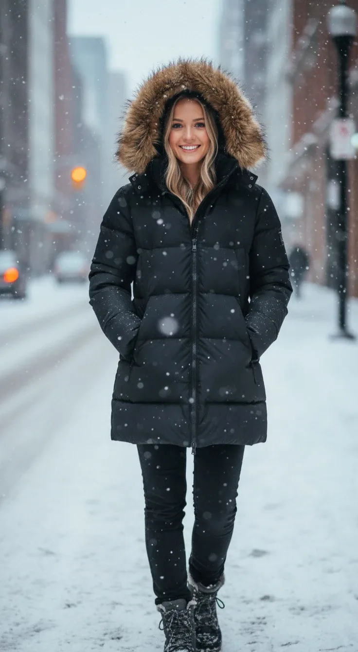 Noize Black Puffer Jacket - XL