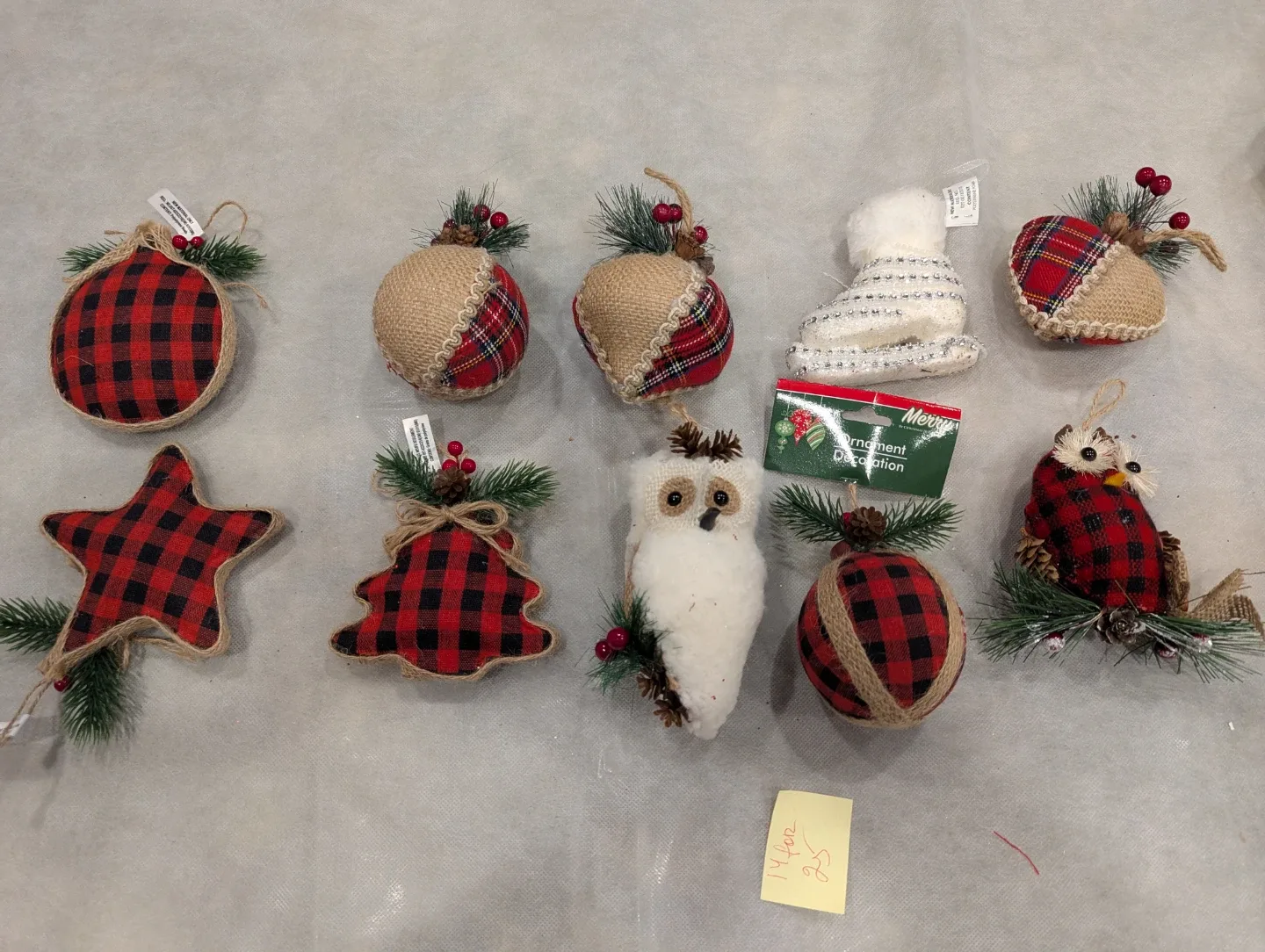 CHRISTMAS ORNAMENTS. EACH LOT $10. thumbnail