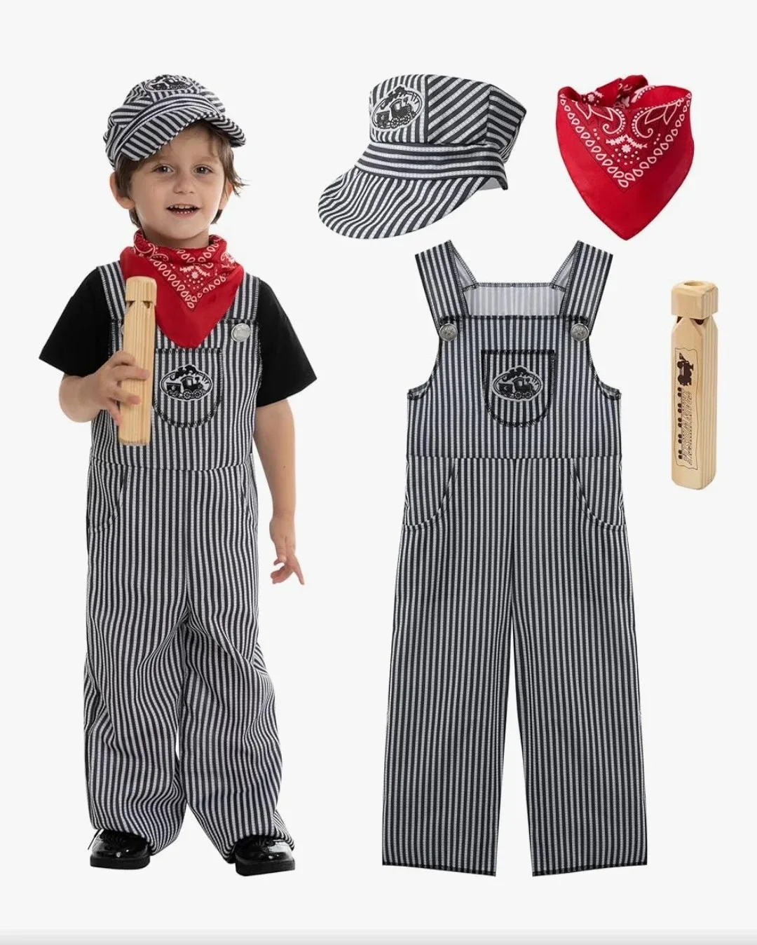Train Engineer Costume - Size Small Age 5 to 7 thumbnail
