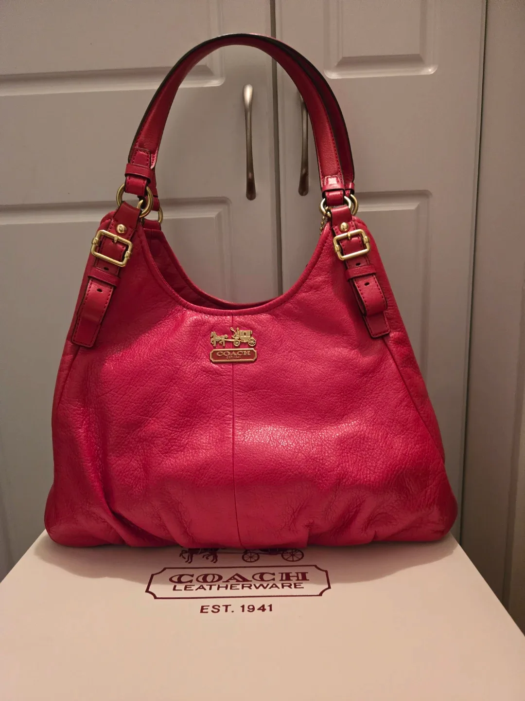 🥕 NEW in Box Coach Leather Red Bag