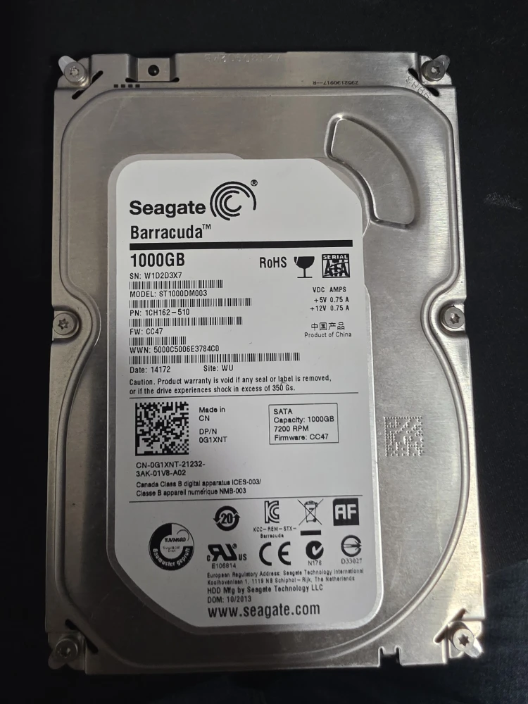 Seagate Barracuda 1TB HDD