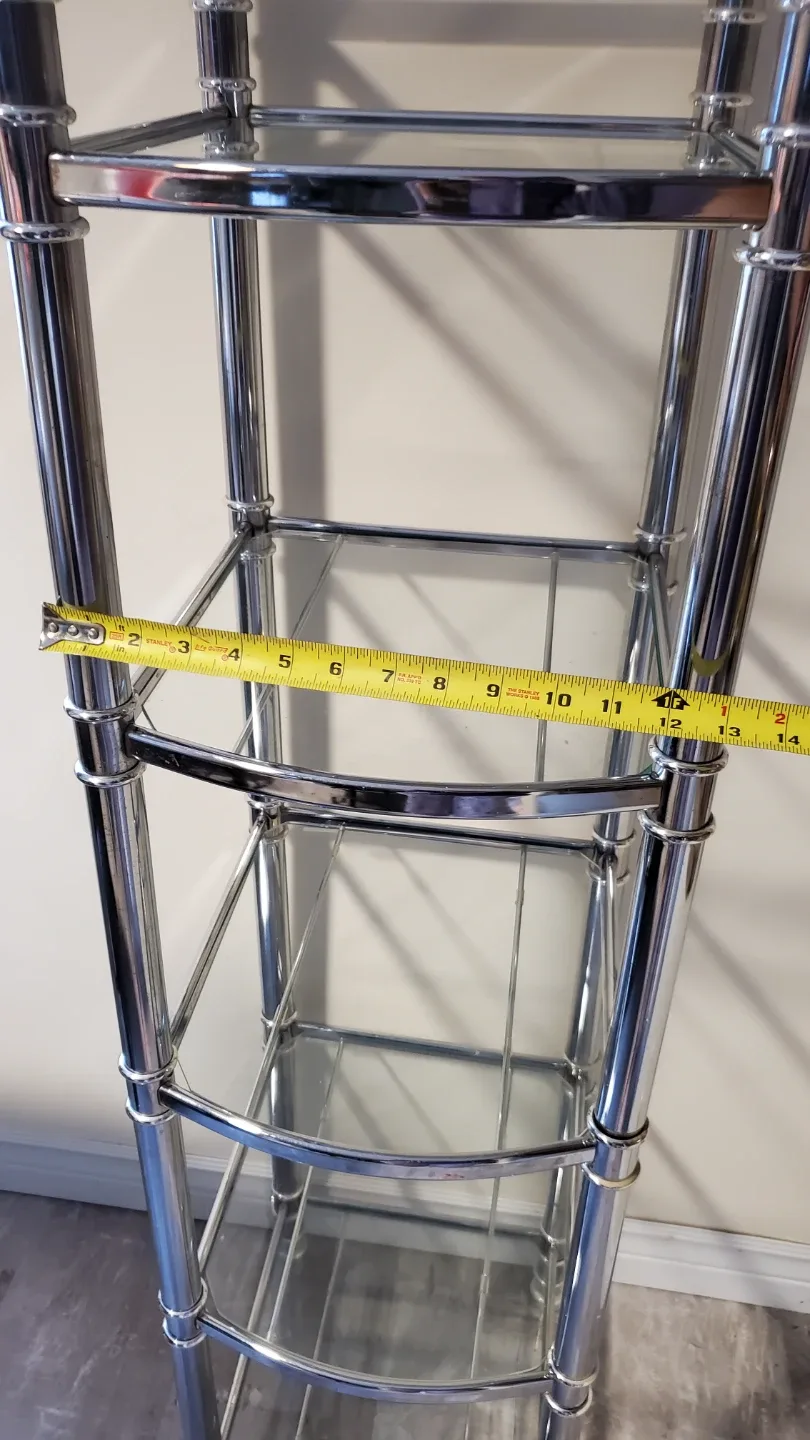 Chrome & Glass Shelving Unit image indicator(7)