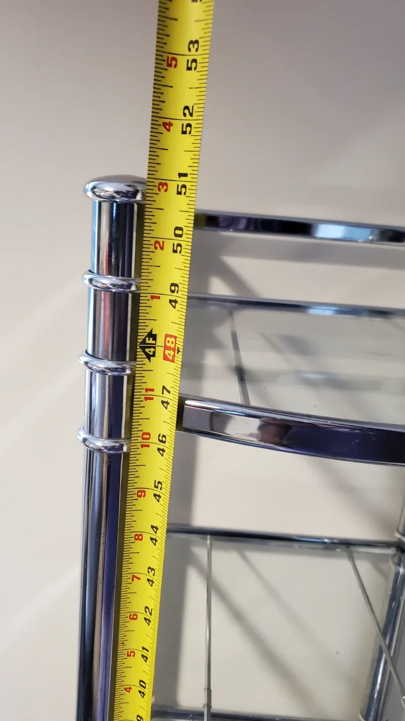 Chrome & Glass Shelving Unit image indicator(8)