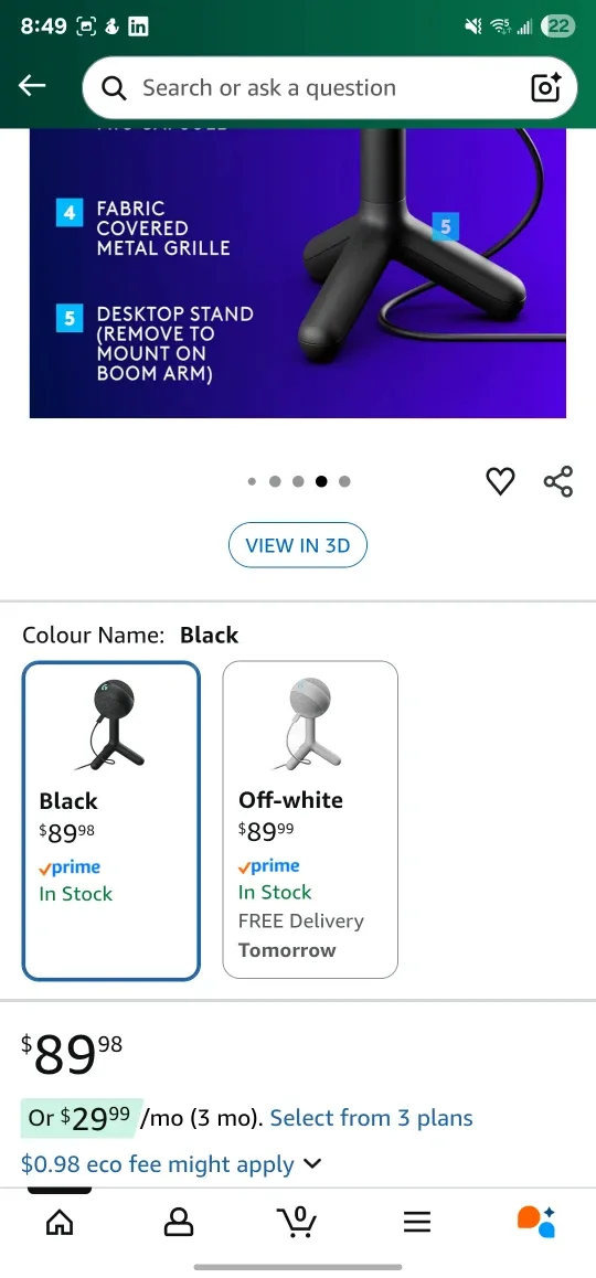 Logitech G Yeti Orb RGB Gaming Microphone - Black image indicator(5)