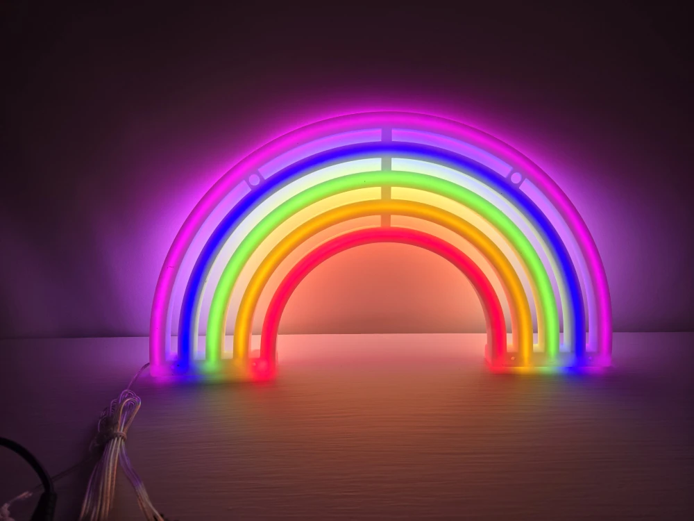 Rainbow Neon Light (battery or USB both works)