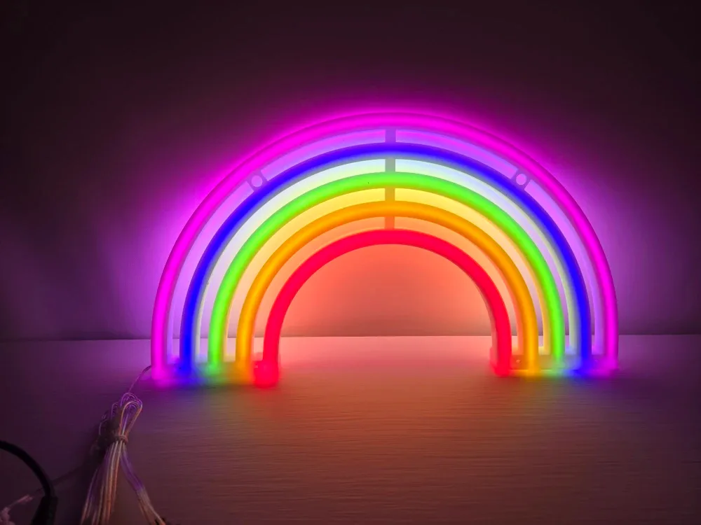 Rainbow Neon Light (battery or USB both works)