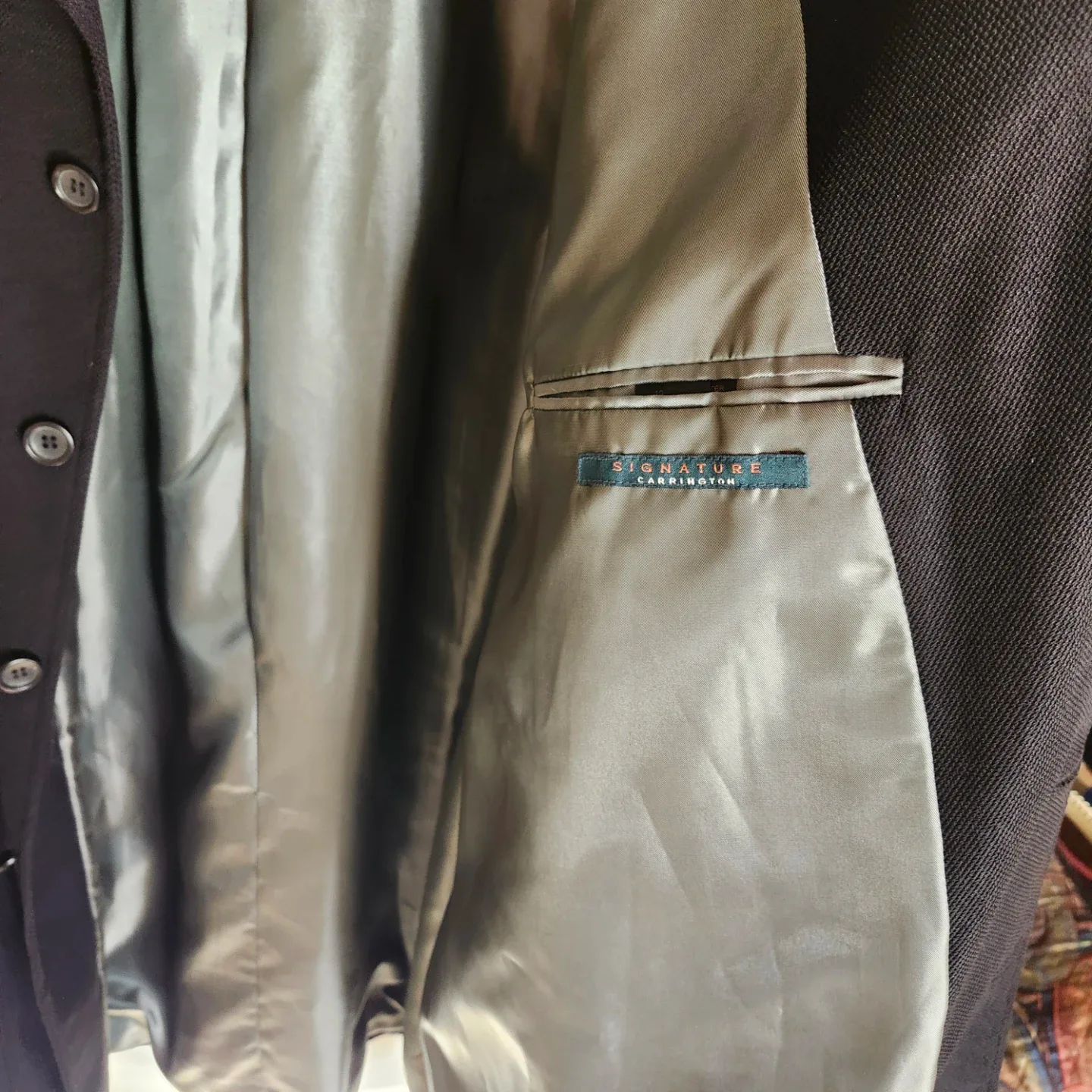 Signature Carrington Black Wool Blend Coat image indicator(4)