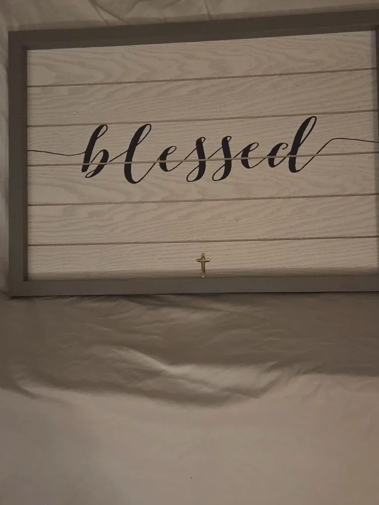 "Blessed" Wall Decor with Cross