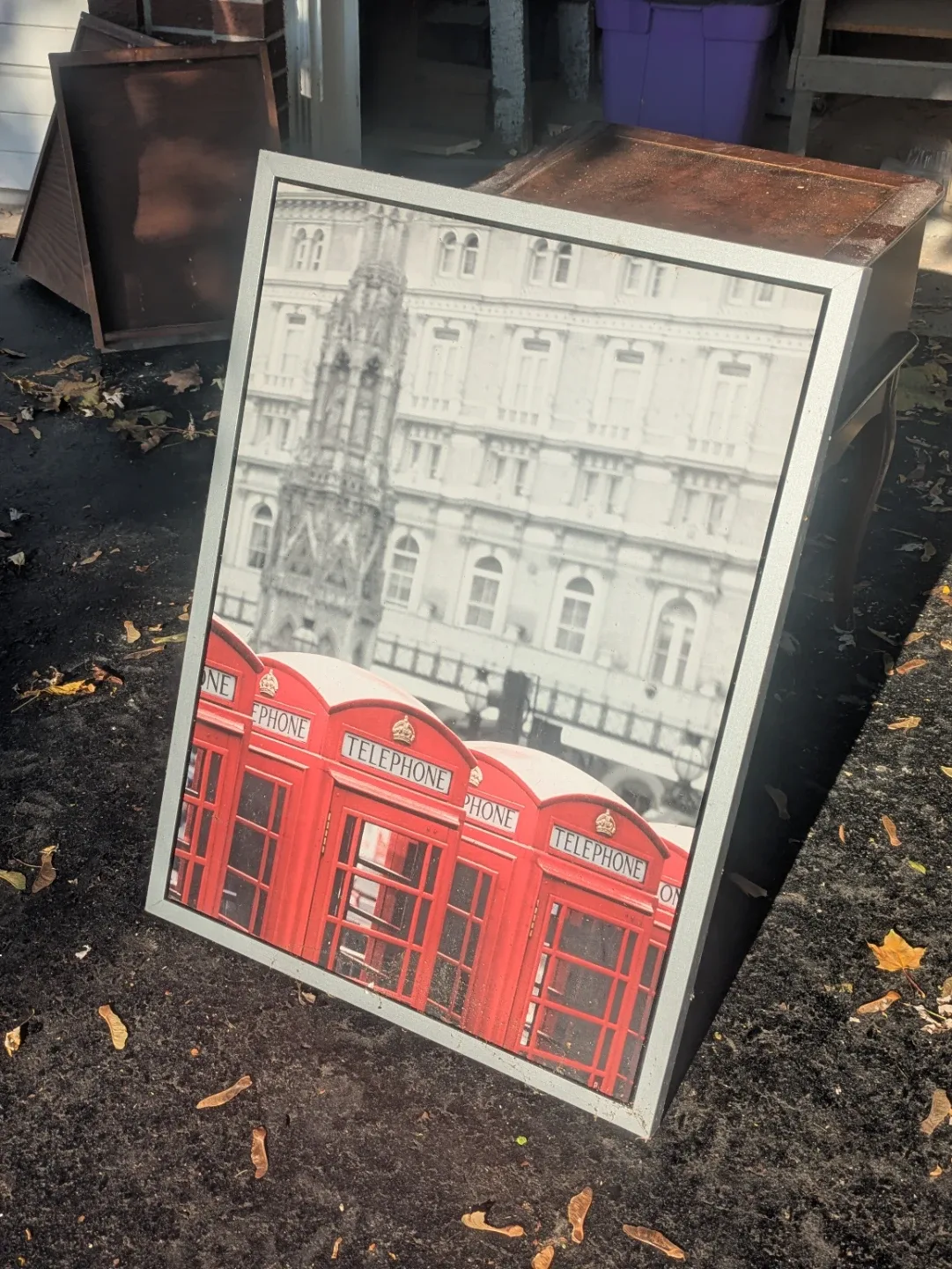 Framed London Telephone Booth Print