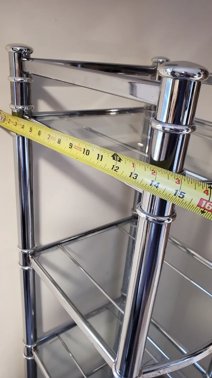 Chrome & Glass Shelving Unit image indicator(6)