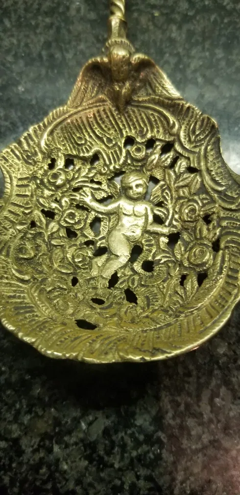 Vintage Ornate Brass Serving Set image indicator(2)