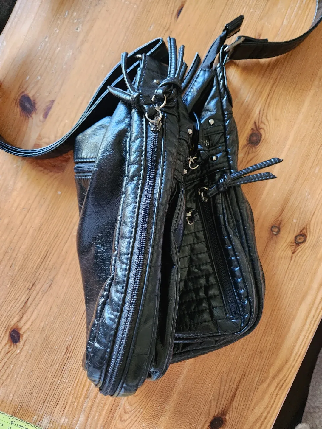 Cargo Black Faux Leather Crossbody Bag image indicator(7)