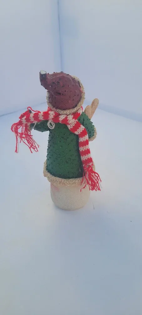 Snowman Figurine with Skis, 8 inches tall image indicator(3)