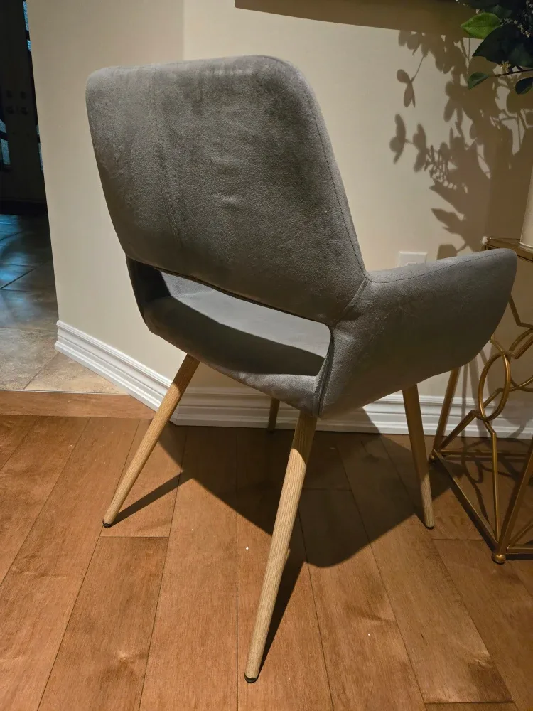 Grey Velvet Accent Chair image indicator(3)