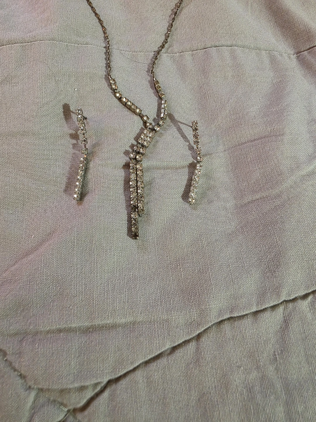 Rhinestone Necklace and Earring Set 🏆 - photo 4