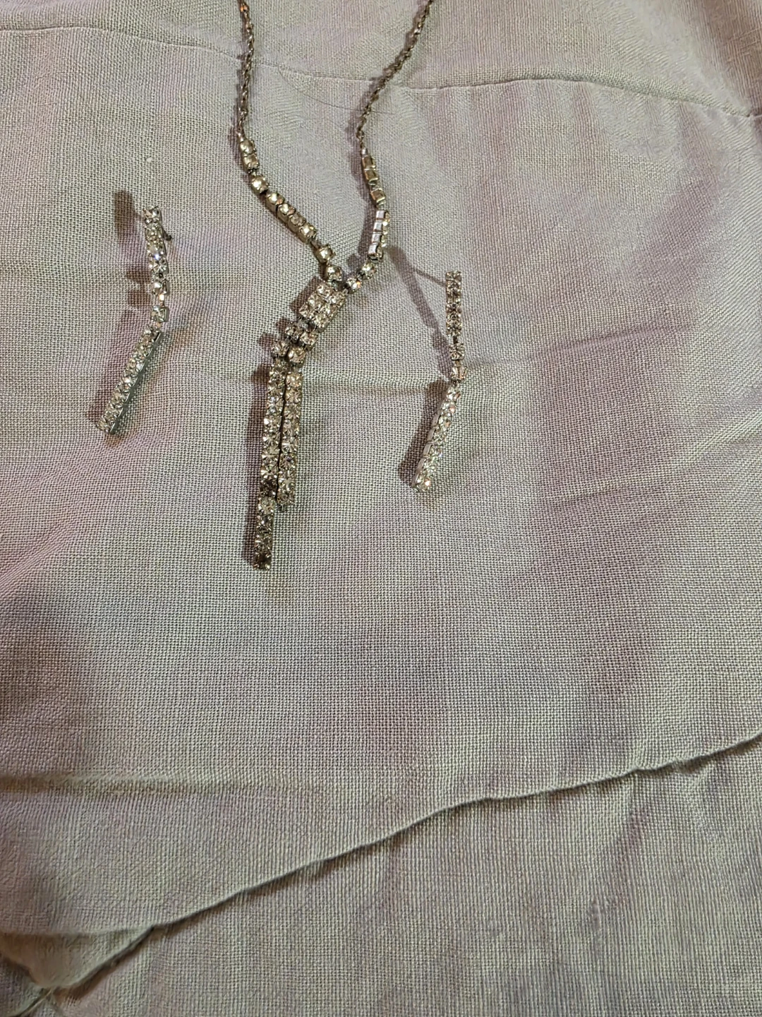 Rhinestone Necklace and Earring Set 🏆 - photo 5
