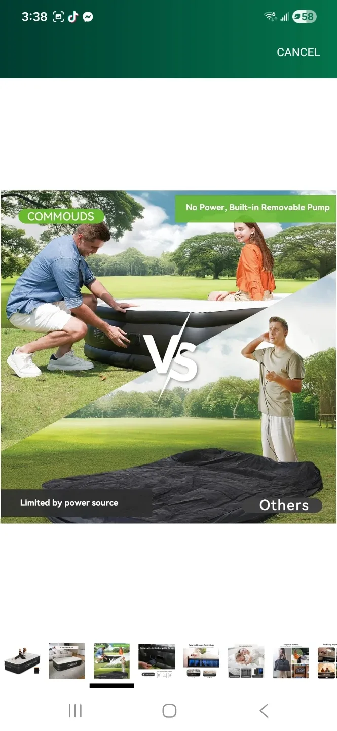 COMMOUDS Twin Air Mattress with Portable Air Pump image indicator(3)