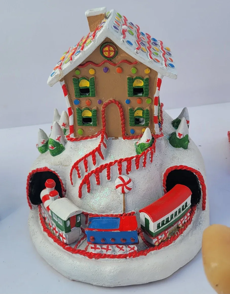 Gingerbread House Village Train Figurine image indicator(2)