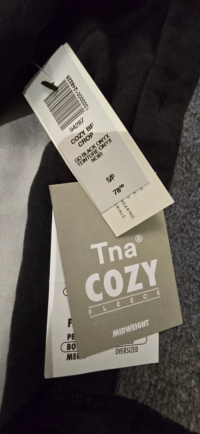 NEW! Aritzia TNA Cozy Boyfriend Cropped Shirt Jacket! Size Small image indicator(9)