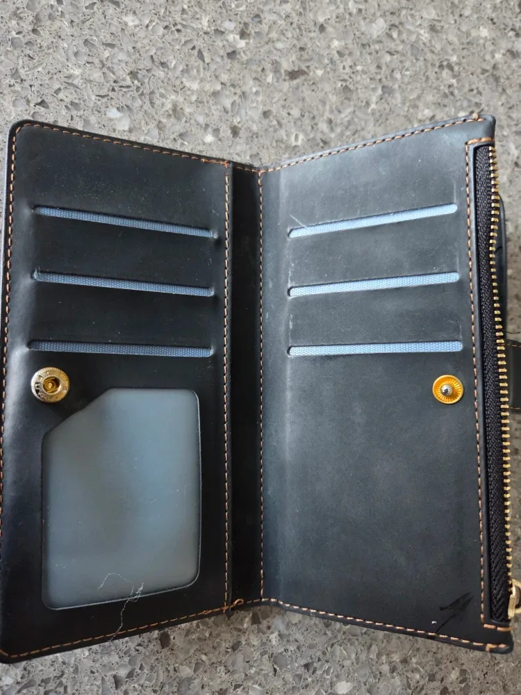 S21 Black Leather Wallet Phone Case image indicator(3)