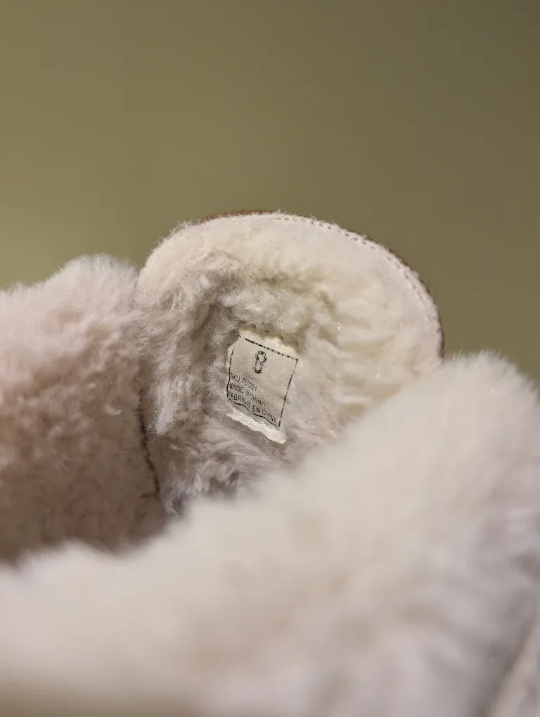 UGG Style Brown Wedge Heel Boots Size 8 image indicator(3)