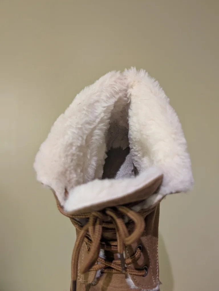 UGG Style Brown Wedge Heel Boots Size 8 image indicator(5)