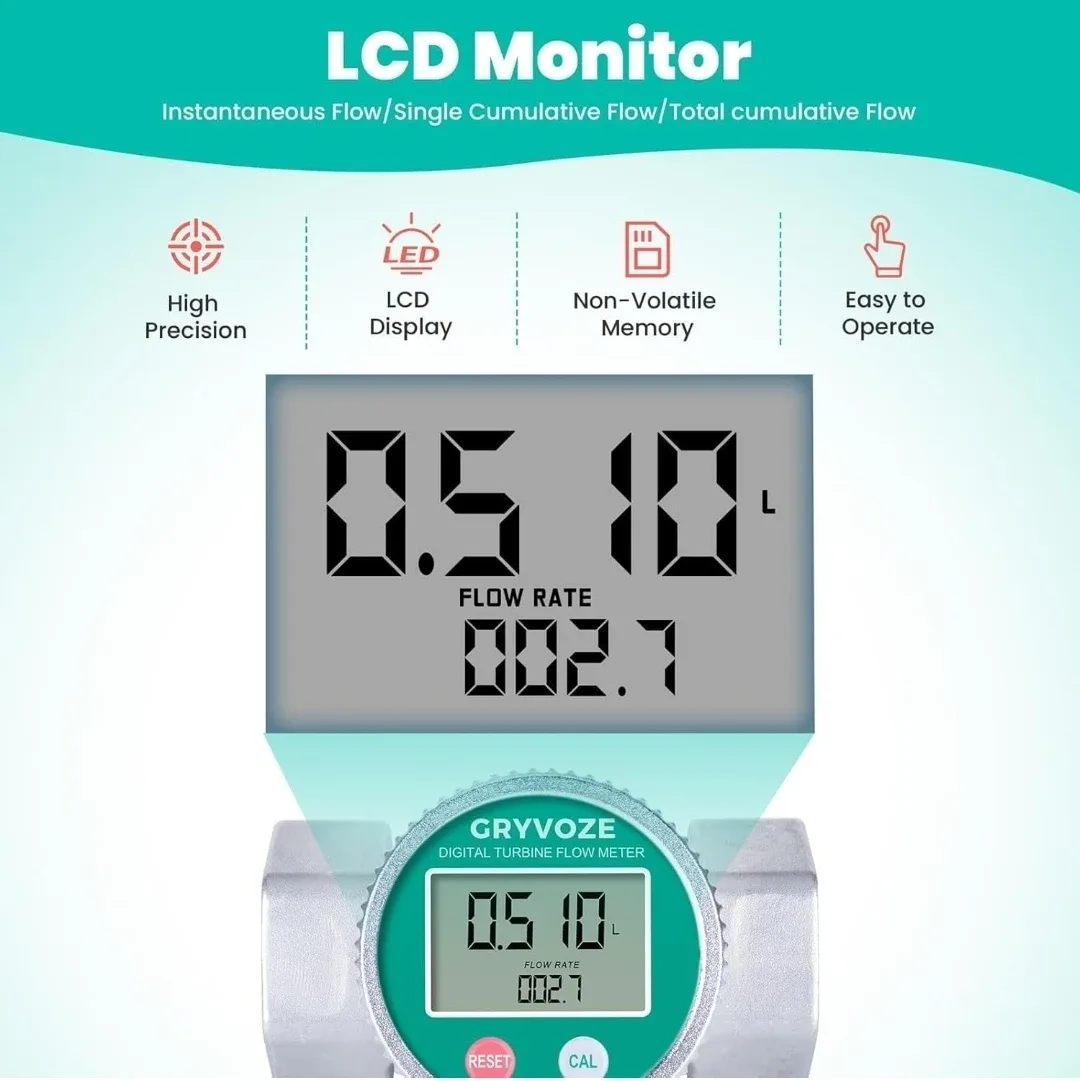 Digital Turbine Water Flow Meter - New image indicator(2)