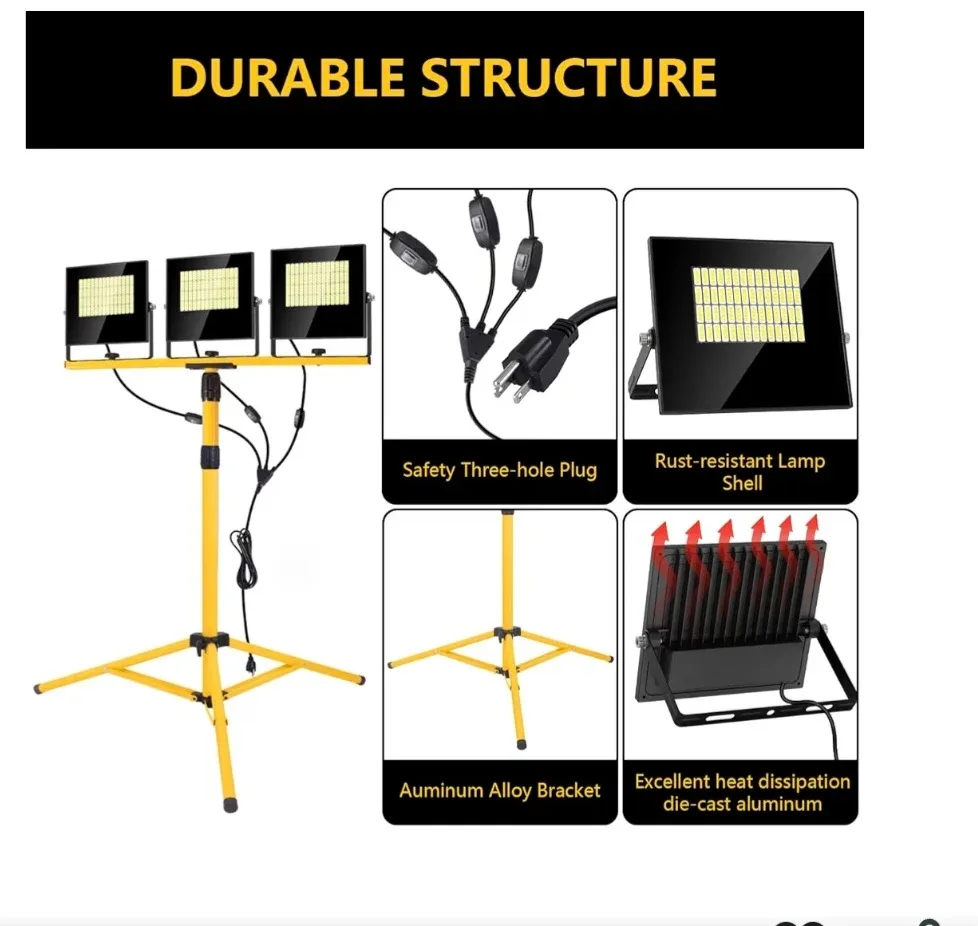 180W LED Work Light with Tripod - Yellow