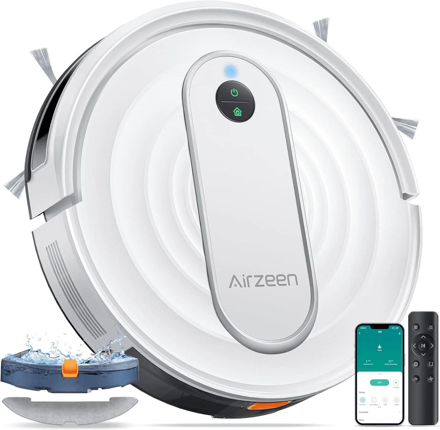 Airzeen Robot Vacuums, Sweep/Vacuum/Mop 3 in 1 thumbnail