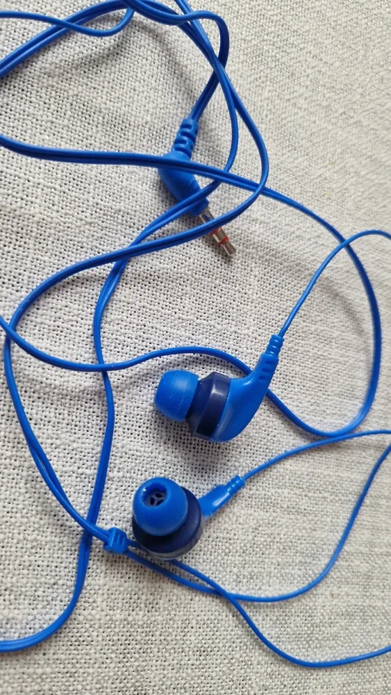 Blue Wired Earbuds