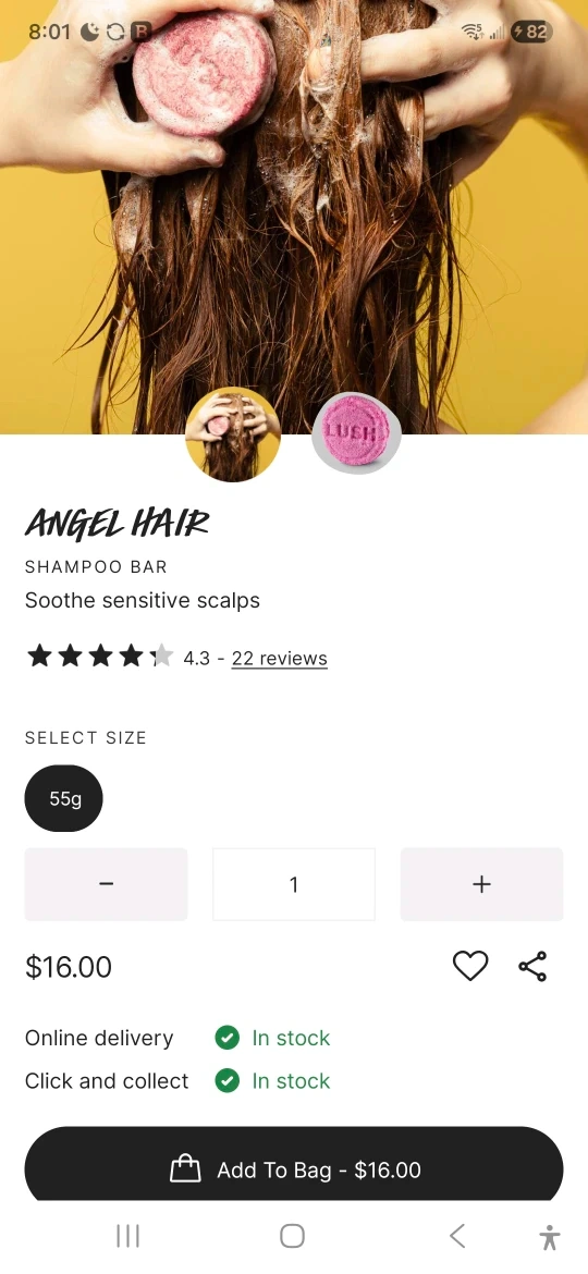 Lush Angel Hair Shampoo Bar (55g)