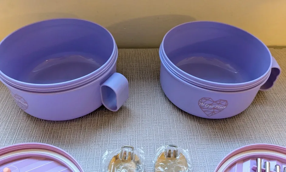 Brand New Ai Love Peace Purple Noodle Bowls (Set of 2) - Gift image indicator(4)