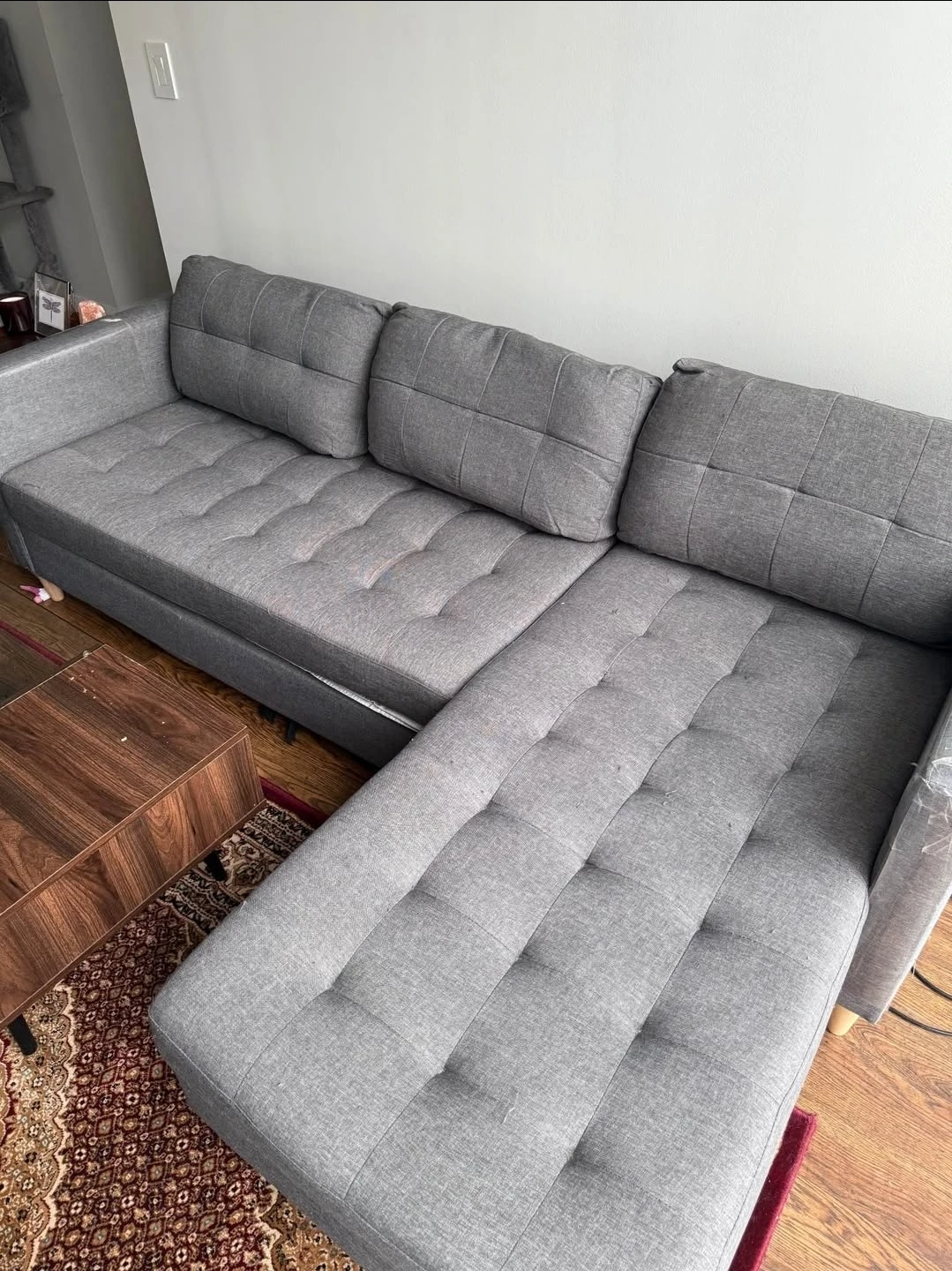 Grey Sectional Sofa - Some Wear - photo 2