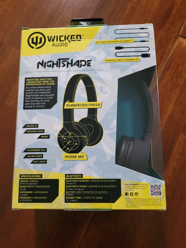 New Wicked Audio Nightshade Bluetooth Headphones image indicator(2)