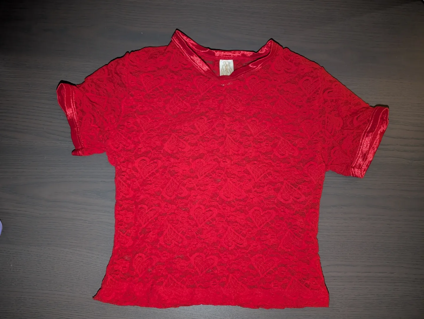 Red lace and silk lingerie