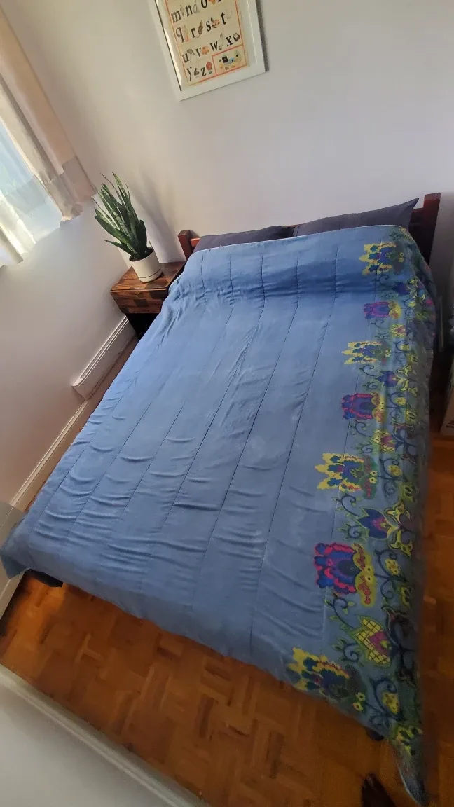 Queen Pine Wood Bed Frame