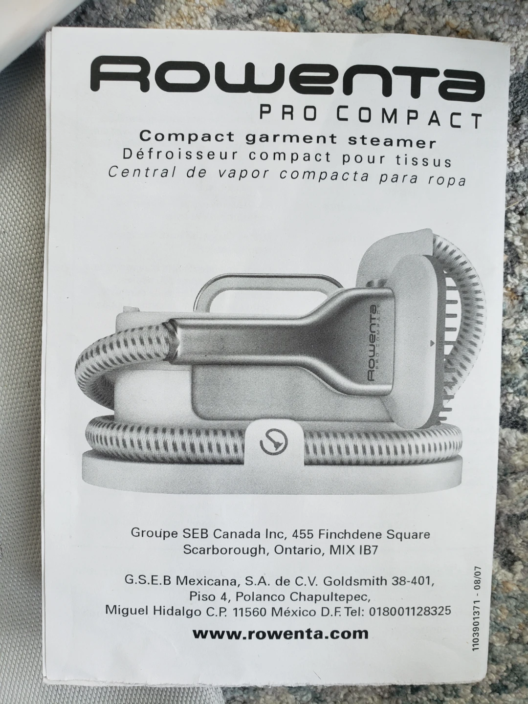 Rowenta Pro Compact Garment Steamer - photo 2