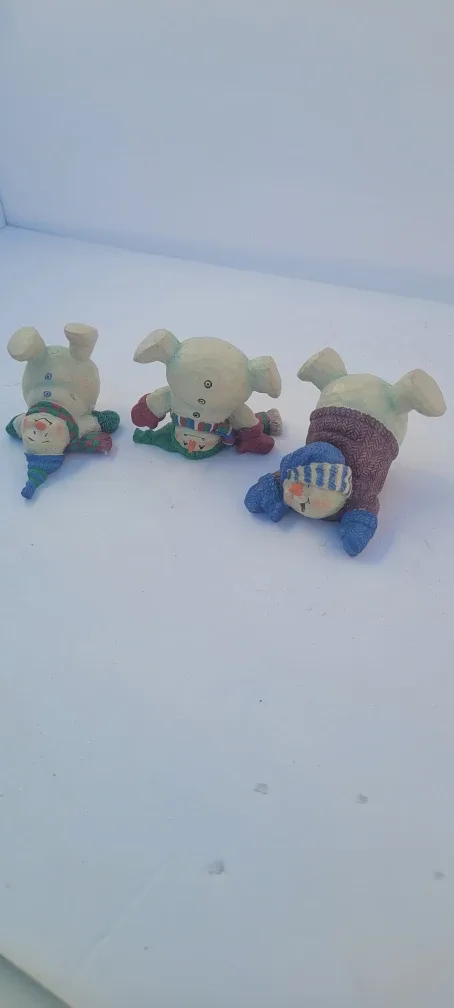 Set of 3 Snowman Figurines