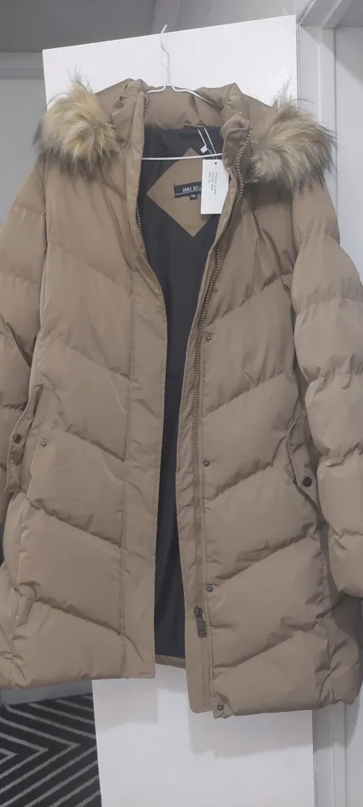 Anna Bell 1XL Puffer Coat - Beige