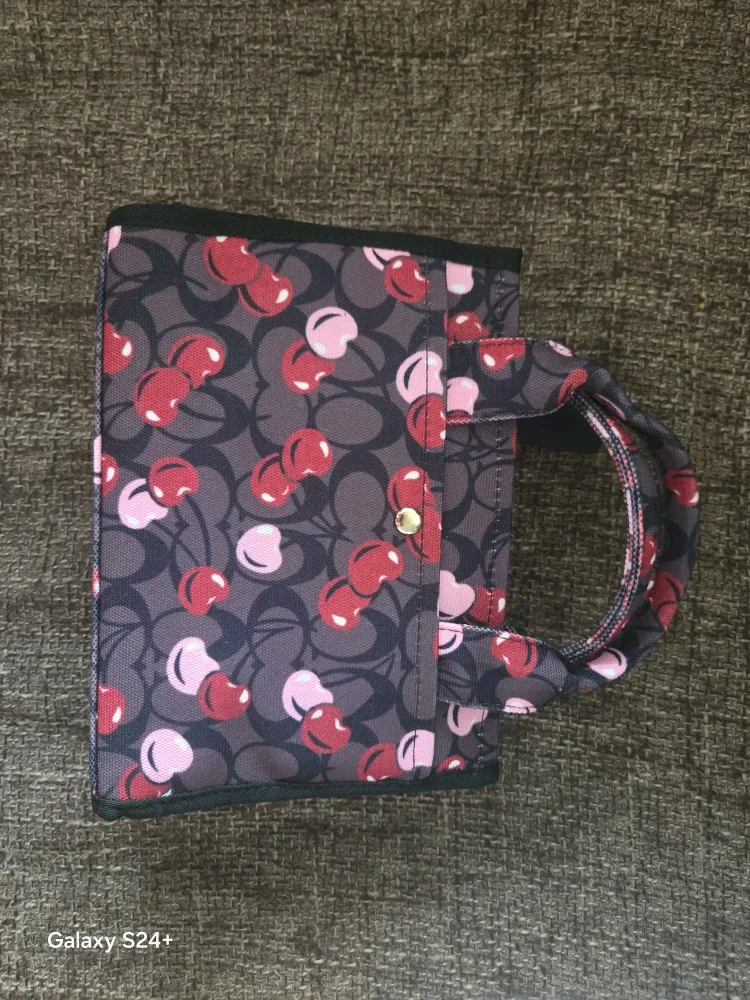 Coach Cherry Print Mini Tote Bag