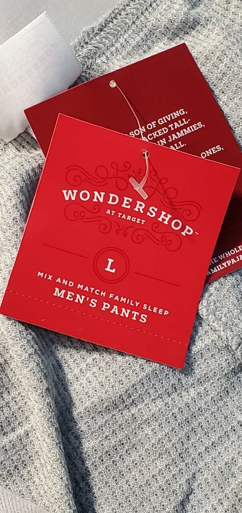 New Gray Waffle Knit Lounge Pants Large image indicator(7)