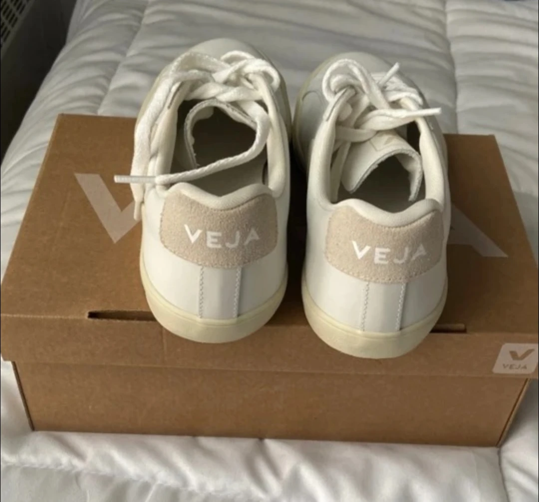 Veja Esplar Logo Leather White Sable - Size 7 - photo 3