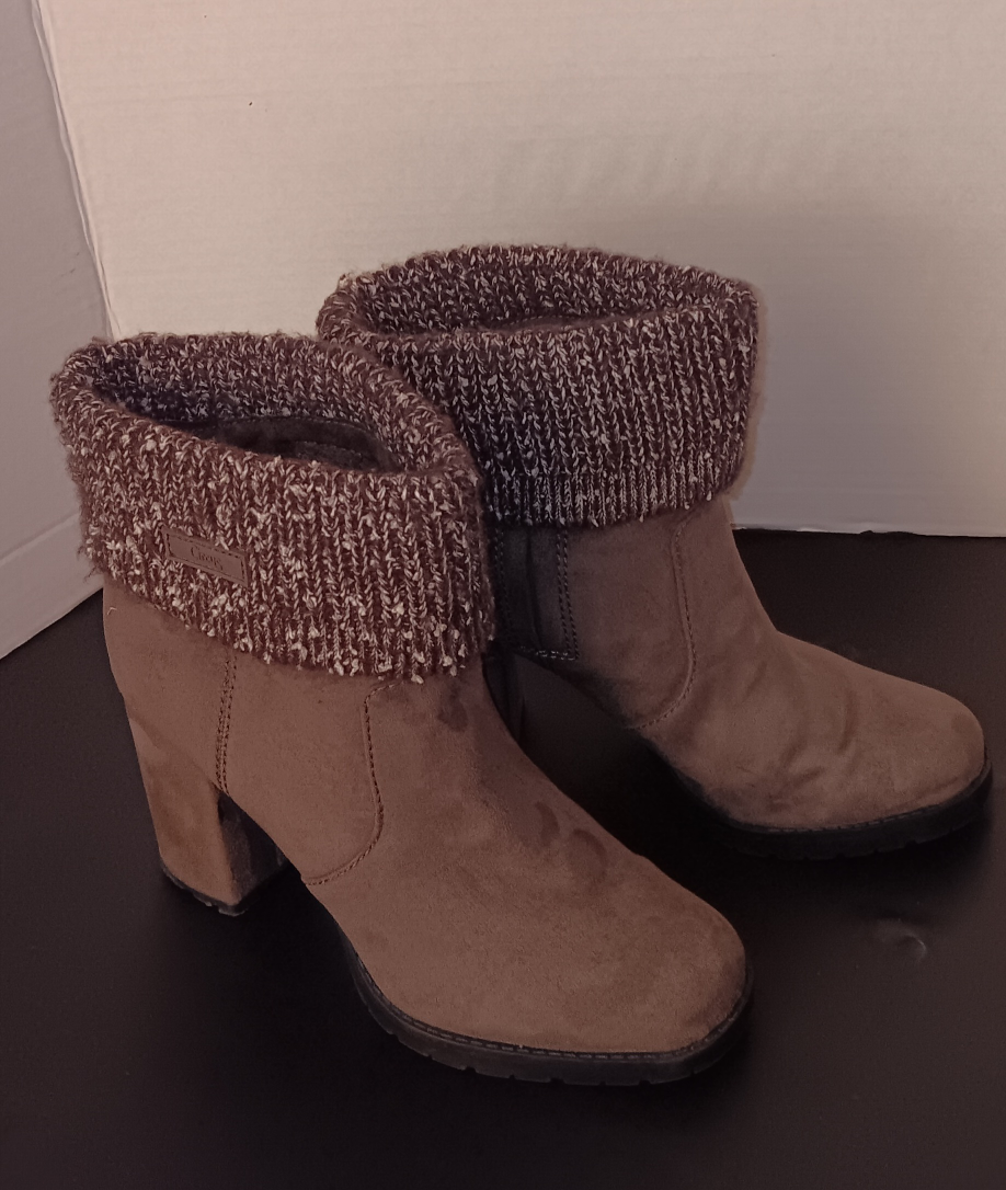 CIRCUS Tanny beige Suede Ankle Booties sz 8.5