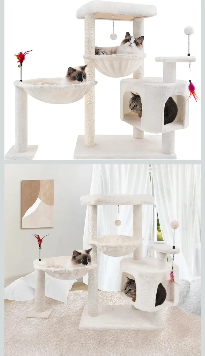 New YOUPET 33.46" Cat Tree Tower with Cat Condo thumbnail