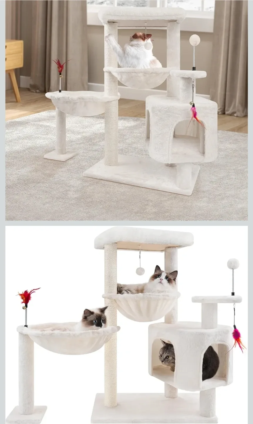New YOUPET 33.46" Cat Tree Tower with Cat Condo image indicator(3)